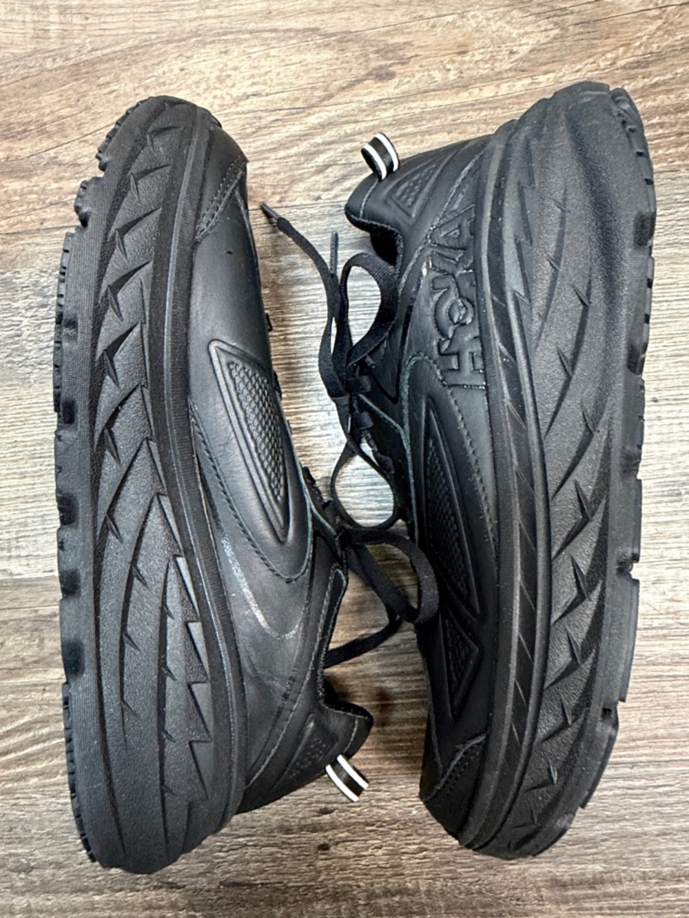Hoka One One Bondi LTR Ortholite Neutral Black Leather Shoe Size 8.5 - Picture 6 of 9